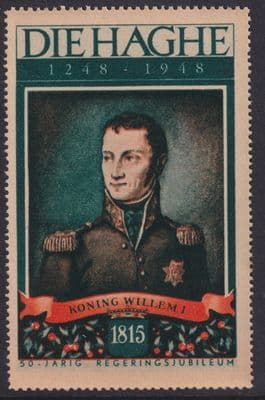 Die Haghe 1248-1948 Jubilee; Cinderella / Poster Stamp; The Hague; Netherlands;L