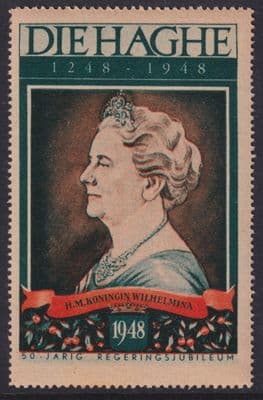 Die Haghe 1248-1948 Jubilee; Cinderella / Poster Stamp; The Hague; Netherlands;P