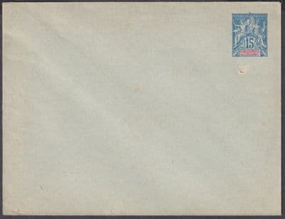 France; Etablissements de L'oceanie 15c sealed Mint Stationery Envelope