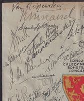 London Caledonians 1909 Bohemian Concert superb Scrapbook Autograph Page