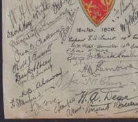 London Caledonians 1909 Bohemian Concert superb Scrapbook Autograph Page