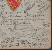 London Caledonians 1909 Bohemian Concert superb Scrapbook Autograph Page