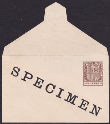 Mauritius 2c brown SPECIMEN Stationery Envelope; Very Fine