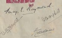 TS Roberton Foxhunting Watercolour Scrap Book Page + Autographs