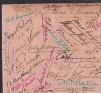 TS Robertson c 1908 ish Aurograph Page; possible London Caledonians interest
