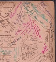 TS Robertson c 1908 ish Aurograph Page; possible London Caledonians interest