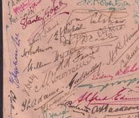 TS Robertson c 1908 ish Aurograph Page; possible London Caledonians interest