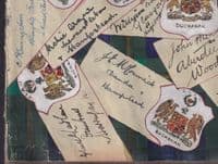 TS Robertson re London Caledonian; Autographs / watercolour Crests; ex Scrapbook