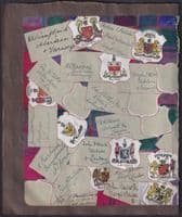 TS Robertson re London Caledonian; Autographs / watercolour Crests; ex Scrapbook