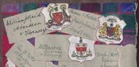 TS Robertson re London Caledonian; Autographs / watercolour Crests; ex Scrapbook