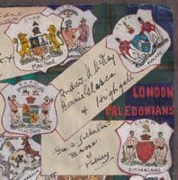 TS Robertson re London Caledonian; Autographs / watercolour Crests; ex Scrapbook