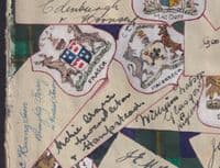 TS Robertson re London Caledonian; Autographs / watercolour Crests; ex Scrapbook