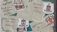 TS Robertson re London Caledonian; Autographs/watercolour Crests; ex Scrapbook;B
