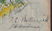TS Robertson scrapbook Page; Autographs inc. London Caledonians Interest