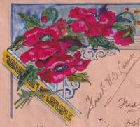 TS Robertson Watercolour Scrapbook Page inc. numerous Autographs / Signed