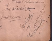 TS Robertson Watercolour Scrapbook Page inc. numerous Autographs / Signed