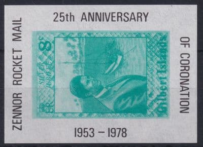Zennor Rocket Post 1978 Coronation Anniversary MNG as issued;'Gilbert Islands';A