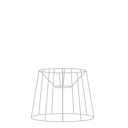 25cm French Drum Tapered Lampshade Frame with Duplex Fitting