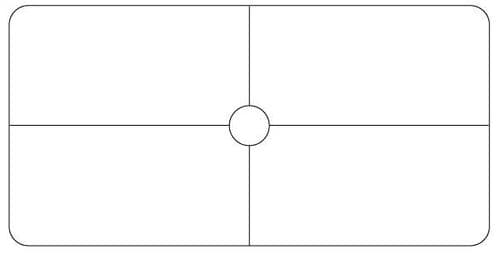 25cm x 50cm  Rounded Rectangle Lampshade Frame