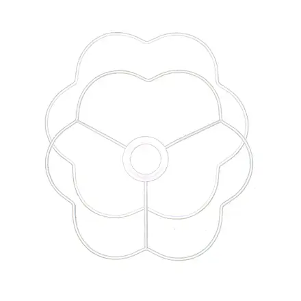 30cm Scalloped Lampshade Ring Set