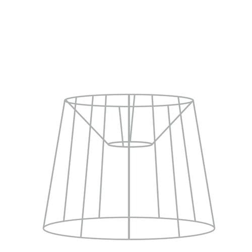 35cm French Drum Tapered Lampshade Frame with Duplex Fitting