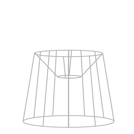 35cm French Drum Tapered Lampshade Frame with Duplex Fitting