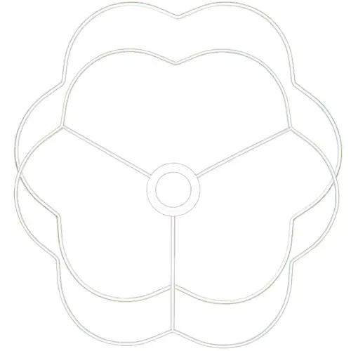 60cm Scalloped Lampshade Ring Set
