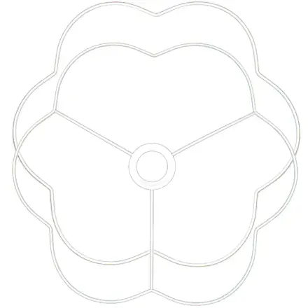 60cm Scalloped Lampshade Ring Set