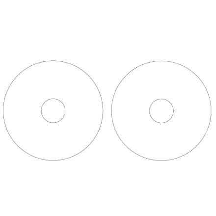 E27 or B22 Lamp Holder to Harp Finial Converting Washers (pair)