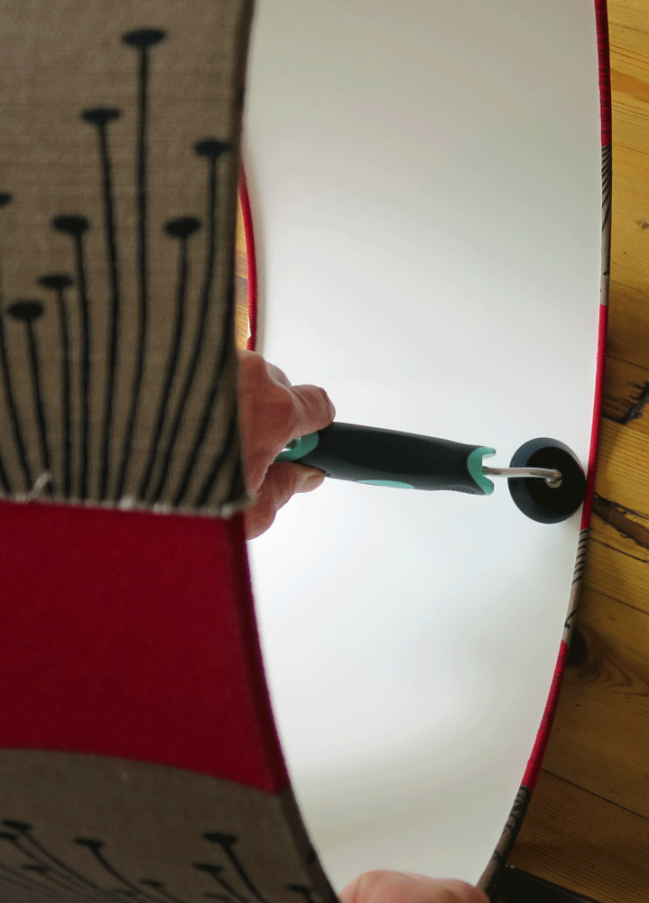 Lampshade Seam Roller with  3 in 1 Roll Edge Tool