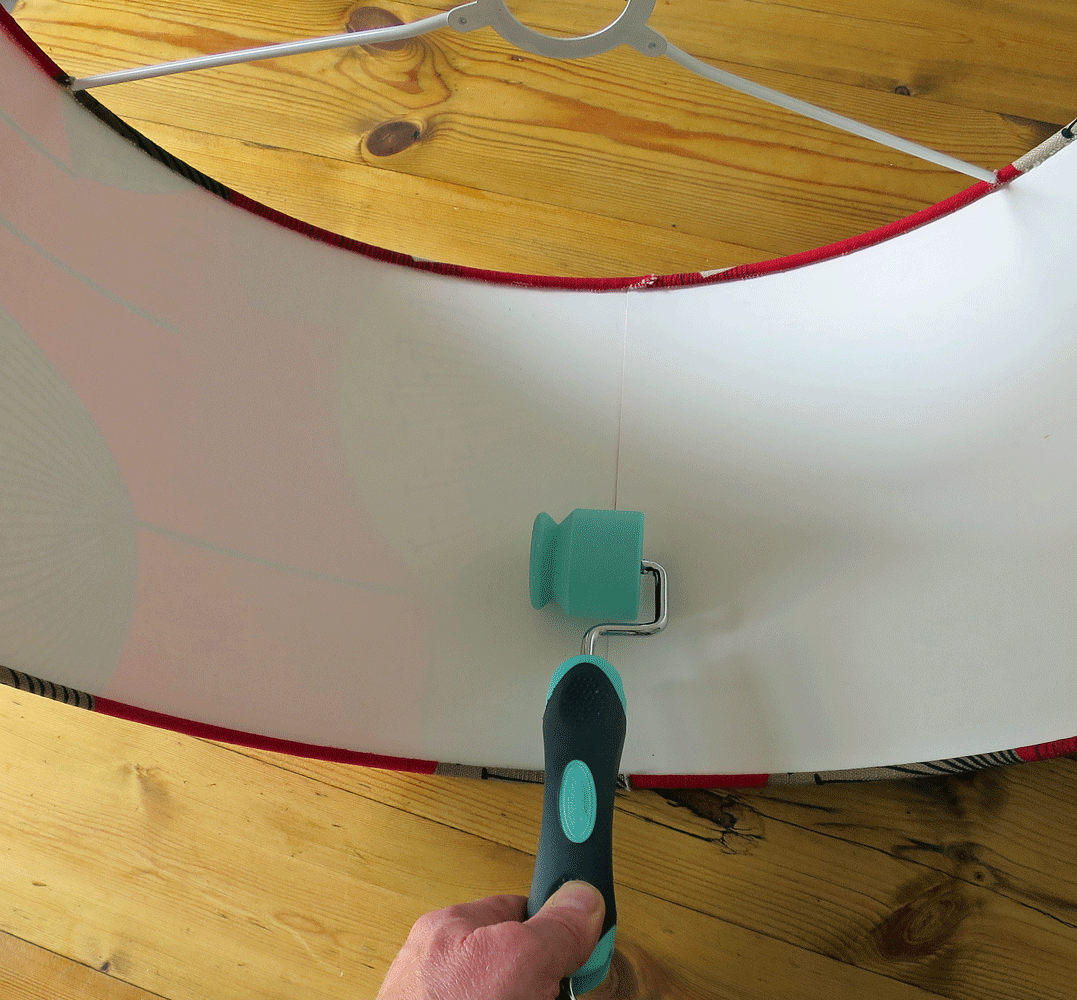 Lampshade Seam Roller with  3 in 1 Roll Edge Tool