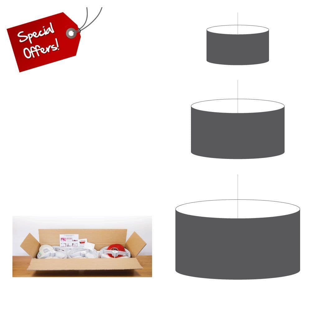 Oval Lampshade Manufacturers Starter Pack SAVE 20 20cm 30cm & 40cm