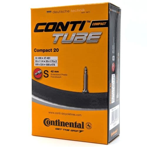 Continental Compact Inner Tube 20" Presta Valve