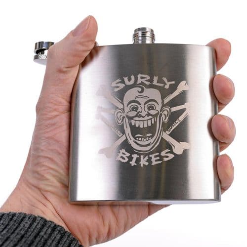 Surly Hip Flask, Stainless Steel - Engraved Logo