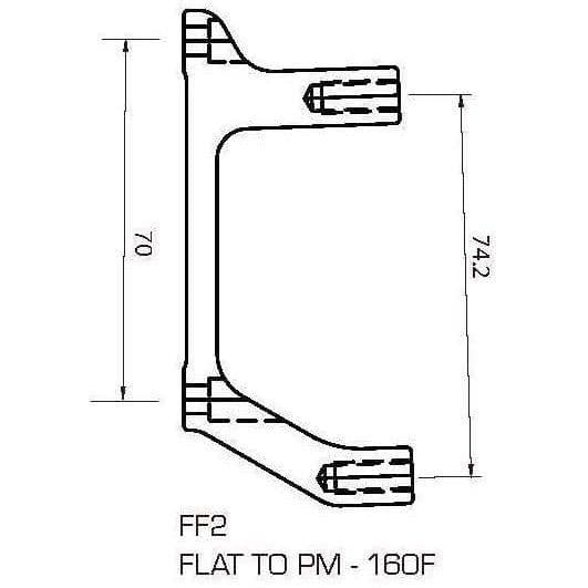 TRP Post Mount To Flat Mount Adapter