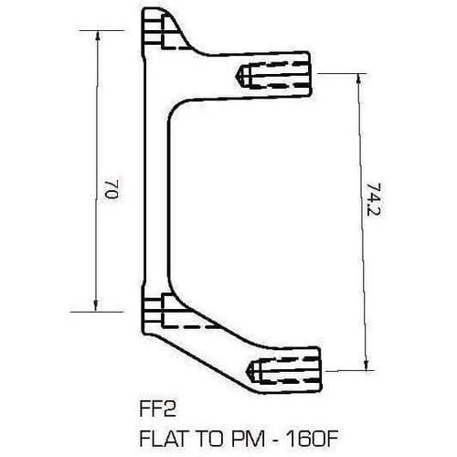 TRP Post Mount To Flat Mount Adapter