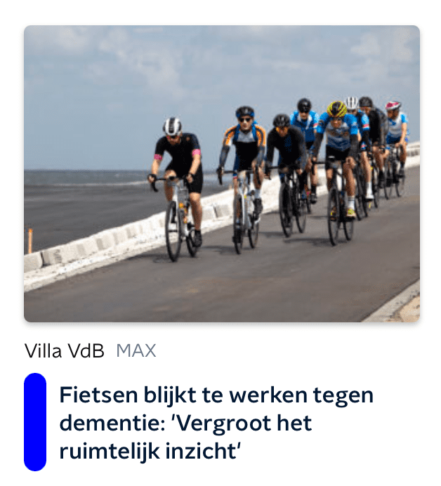 Cycling ... lowers the risk of Dementia!