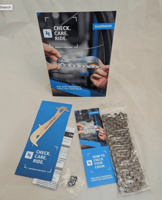 Shimano HG-40 6-7-8 Speed Chain - Silver plus link  - - with FREE  Chain Checker (CNHG40116Q)