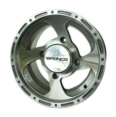 12.00x7.00 Aluminum Silver Quad Rim / Wheel 4+3 Offset 4/137 Bolt Pattern