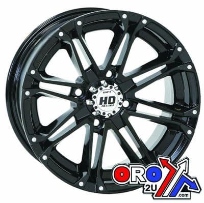 14.00x7.00 STI Alloy Gloss Black Quad Rim / Wheel 5+2 Offset 4/137 Bolt Pattern