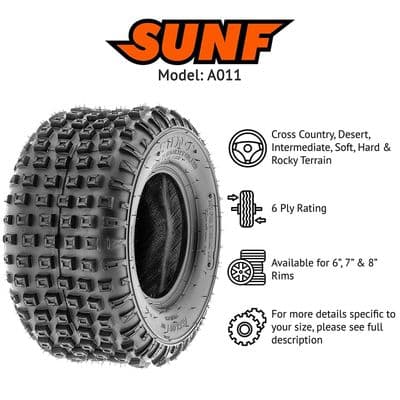 16x8x7 || 16x8.00x7 || 16x8.00 - 7 SUNF A-011 TYRE 6 PLY ATV QUAD - OLD STOCK; CLEARANCE!