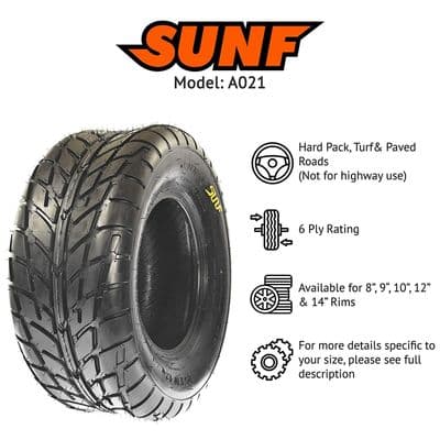 225/45x9 / 225x45x9 SUNF A-021 6 PLY TYRE ATV QUAD E-MARKED