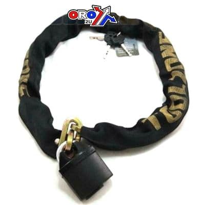 Chain & Lock 1.1 Mtr x 10mm Security Anti Theft Motorbike Moped Quad
