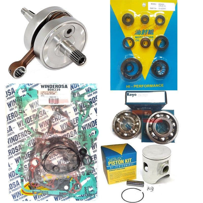 Honda CR125 2003 53 97mm Mitaka Engine Rebuild Kit Inc Crank Piston Gaskets