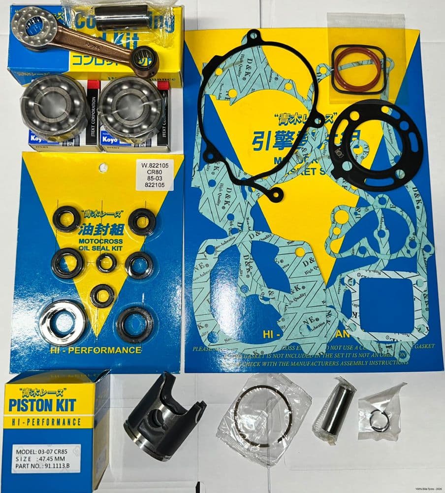 Honda CR85 2005 2006 2007 Engine Rebuild Kit Inc Rod Gaskets Piston Seals B