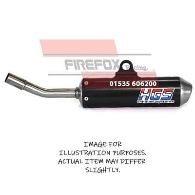 KTM85 SX 85 SX85 2018 - 2024 HGS Exhaust Silencer; Black & Steel Cap