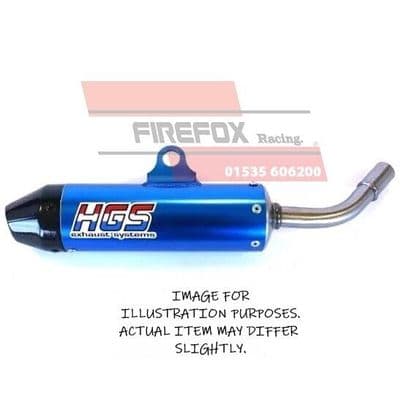 KTM85 SX 85 SX85 2025-ONWARDS HGS Exhaust Silencer; Blue & Carbon Cap