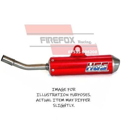 KTM85 SX 85 SX85 2025-ONWARDS HGS Exhaust Silencer; Red & Steel Cap