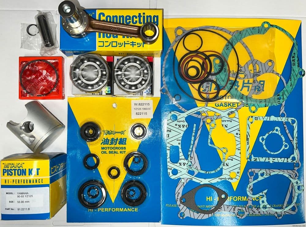 Yamaha YZ125 1993 Engine Rebuild Kit Inc Rod Gaskets Piston Seals B
