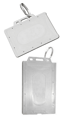 ENCLOSED FLEXIBLE FUEL ID CARD HOLDER WITH KEYRING